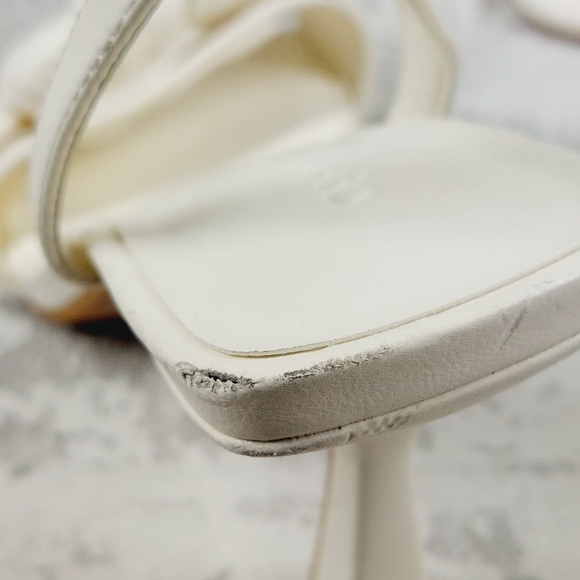 New Open Edit Kenni Ivory Gold Chain Ankle Strap Sandals W1003 - Picture 12 of 15